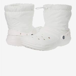 Crocs classic lined neo puff boots white 7